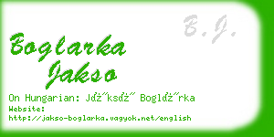 boglarka jakso business card